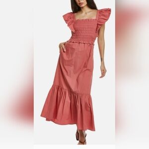Sea New York Dark Rose Pink Thora Maxi Dress